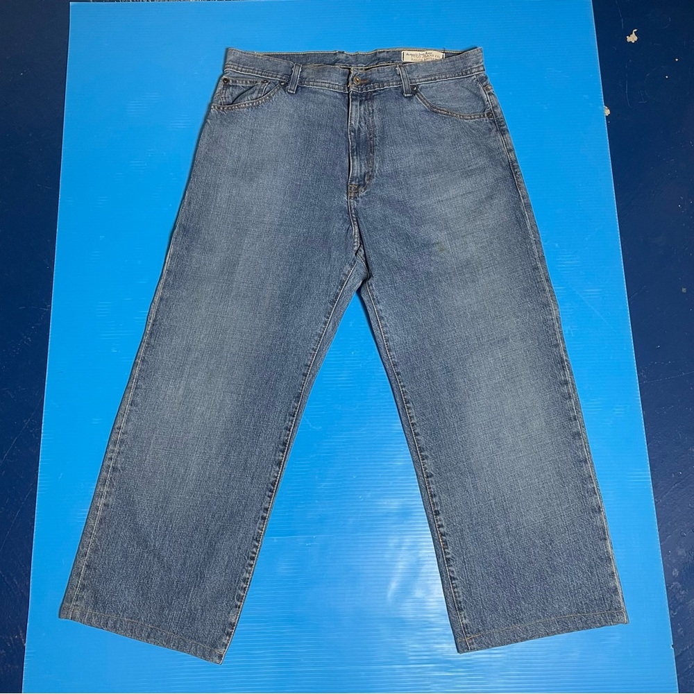 Baggy Jeans Vintage Polo Ralph Lauren Brixton - faded blue denim